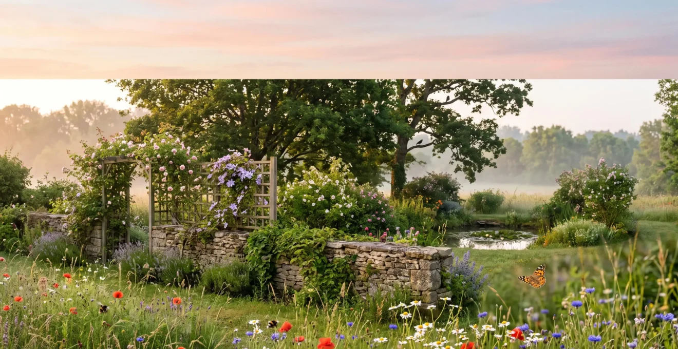 Jardin luxuriant et diversifié abritant une multitude d'espèces végétales et animales, symbole d'une réserve de biodiversité